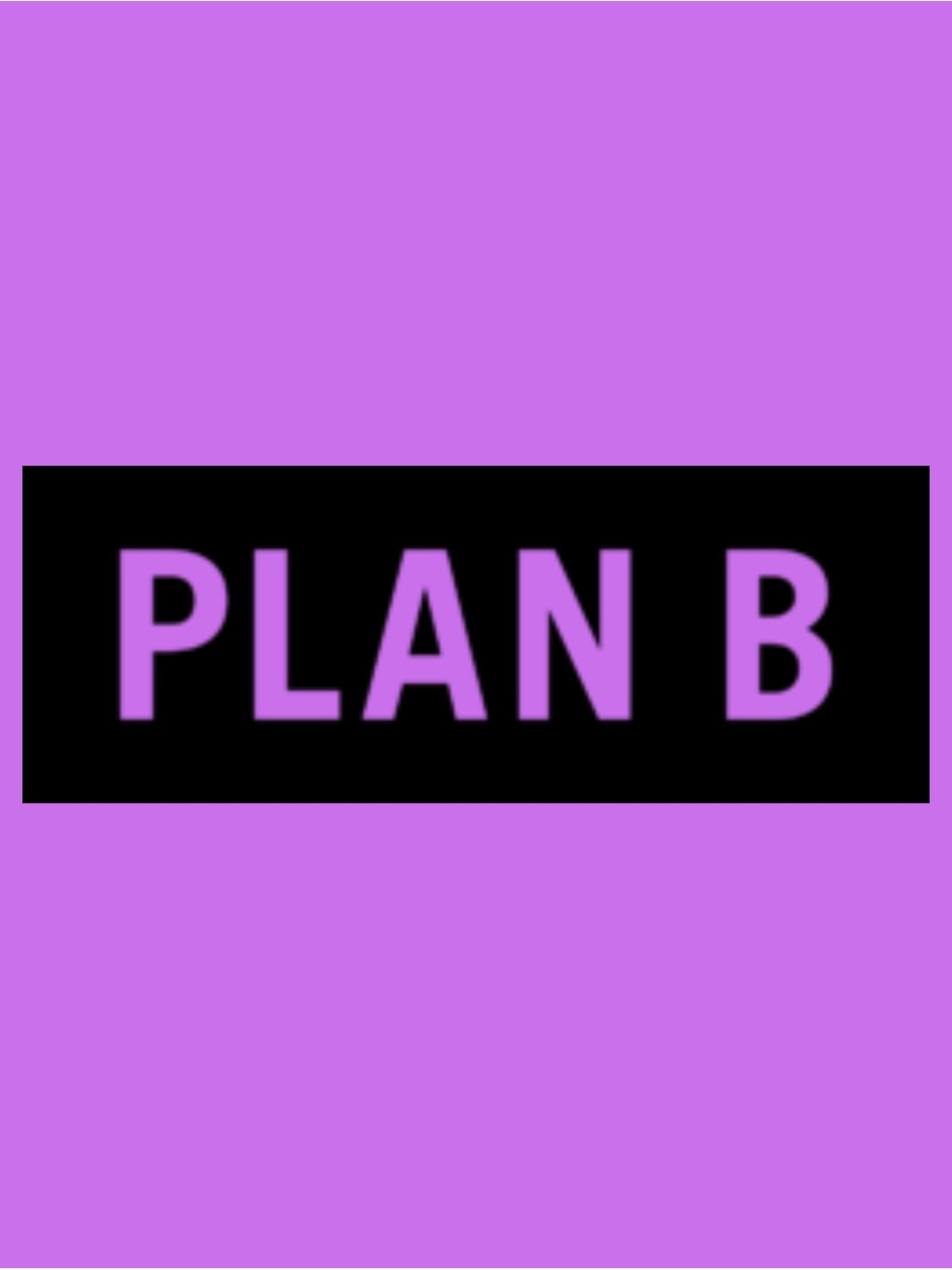 Hysteric Glamour Black Patch with Purple Text "PLAN B"